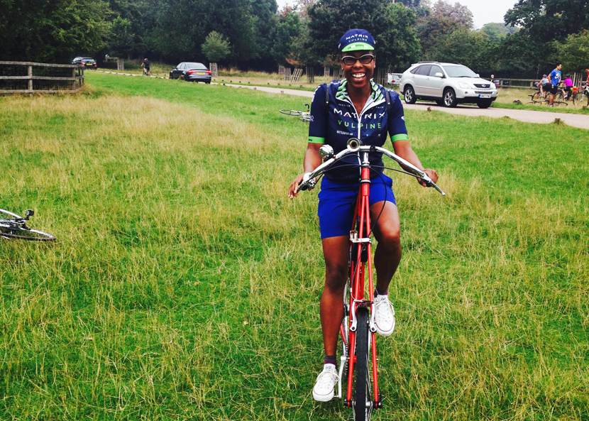 Jools at the Matrix Vulpine ride in Richmond Park